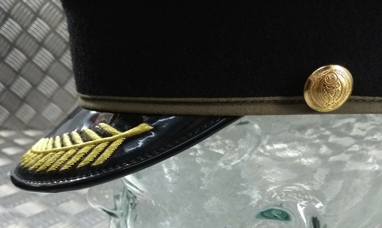 Fancy Dress Hat Style Gold Peak Officers Ceremonial & Parade All Sizes