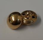 British Half Dome Gold Coloured Issue 22L Ring Back Buttons X2 ASBT309