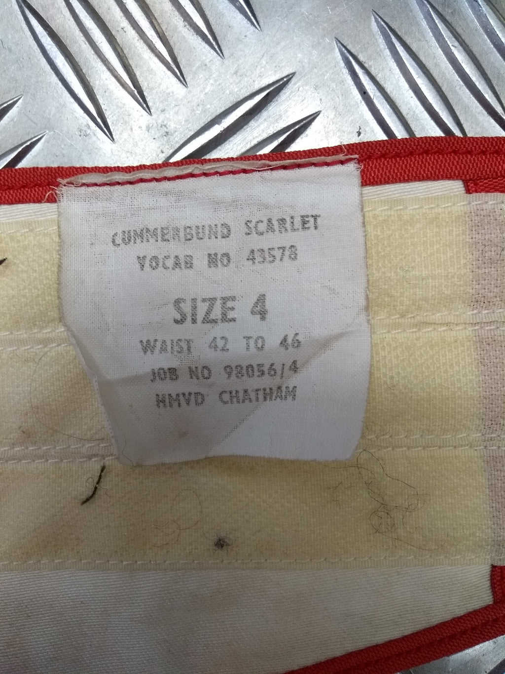 Cummerbund Issue Officers Mess Dress Waist Red Scarlet Waist 42-46"