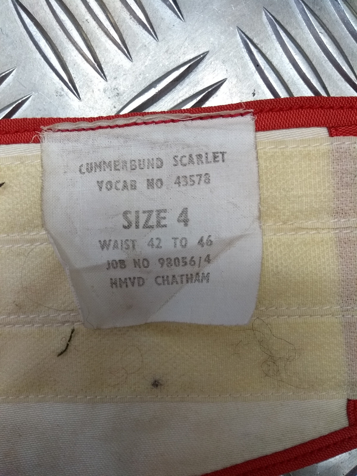 Cummerbund Issue Officers Mess Dress Waist Red Scarlet Waist 42-46"