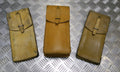 Vintage 1960s / 1970s Leather Long Utility / Instrument Pouch Light Brown Tan