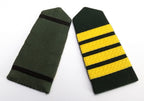 Shoulder Slides Officer Slide On Epaulettes Green With 4 Rank Bars