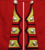 British Army Red Scots Tunic Scarlet Ceremonial Jacket RHQ CQMS w Gold Detail