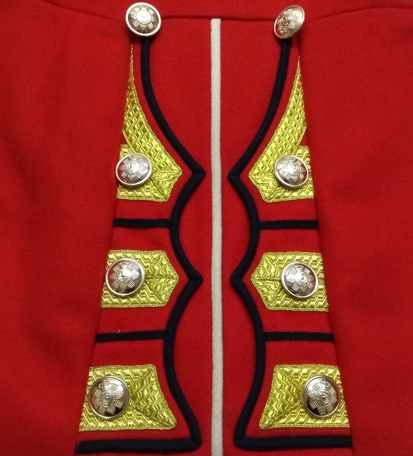 British Army Red Scots Tunic Scarlet Ceremonial Jacket RHQ CQMS w Gold Detail