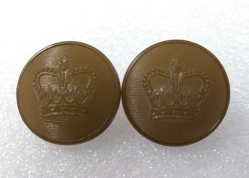 Genuine Vintage British Issue St Edwards Crown Khaki Buff Buttons 40L