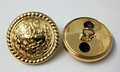 Genuine Nigerian Navy Issue Eagle and Anchor Insignia Ring Back Buttons X2 V0344