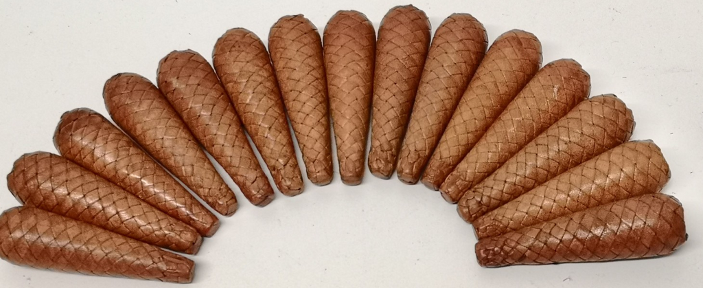 Sword Knot Acorn Light Brown Leather Bound Replacement Part