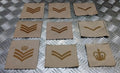 Rank Badges Army Green / Desert OD / DS Subdued Assorted Ranks 1 Pair New