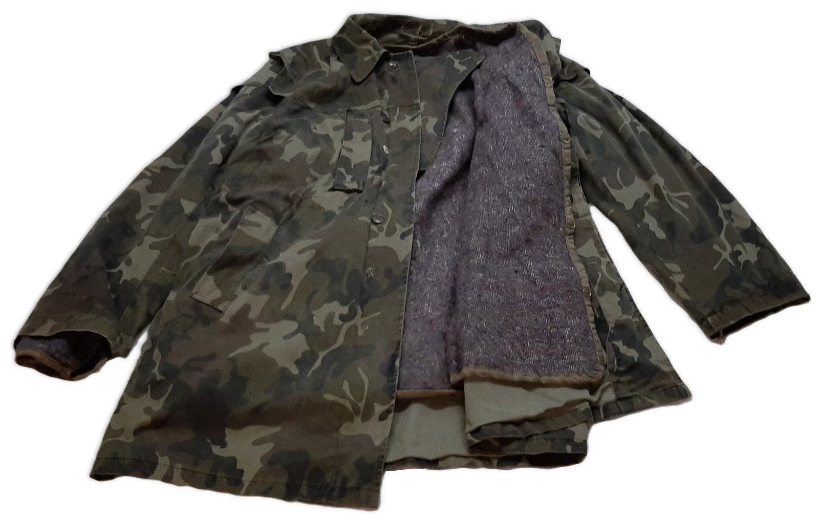 Army Camo Parka Leaf Pattern Camouflage Distressed Faulty Condition Assorted