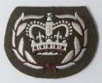 WO2 RQMS Patch No2 Khaki Arm Badge Q/C Crown and Laurel