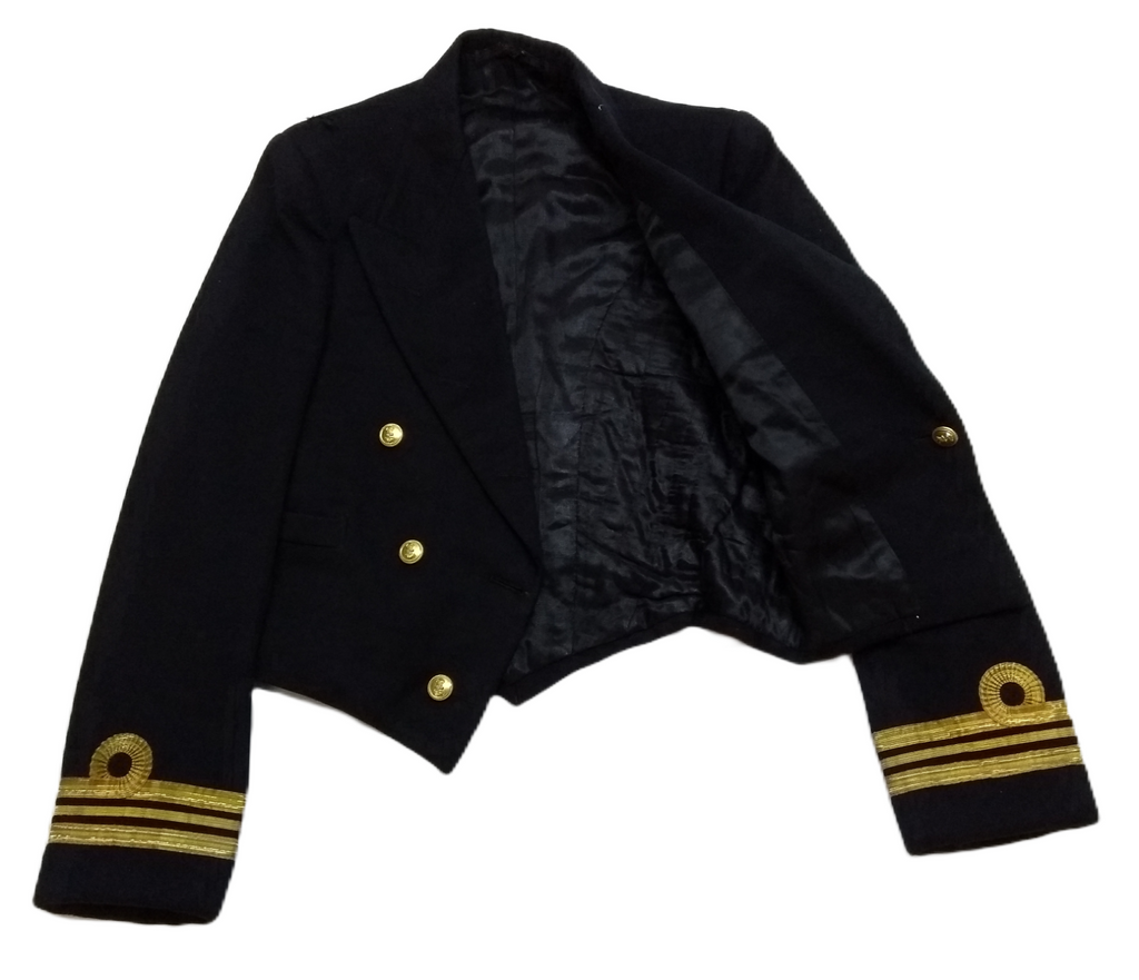 Vintage RN Mess Jacket 1950s Pattern British Royal Navy Kings Crown Buttons