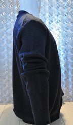 British Uniform Jumper, Black V-Neck. 100% Wool - Size 36" - X-Small NEW