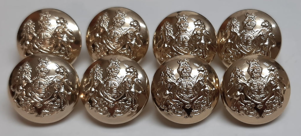 British Army The Royal Coat of Arms General Service Buttons 40L x 8 - NEW