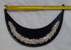 Officers Patent Peak British Forces Dress Hat Visor 1 Row Oak Leaf Silver Wire
