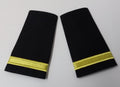 Officers Shoulder Slides 1 Bar Light Gold on Black Naval & Pilot Epaulettes