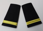 Officers Shoulder Slides 1 Bar Light Gold on Black Naval & Pilot Epaulettes