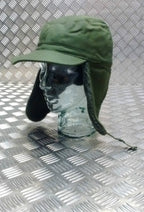 Genuine Swedish Army Green Cold Weather / Dog / Trapper Hat 58cm - NEW