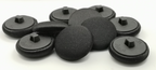 Black Satin Fabric Covered Buttons 22L x50