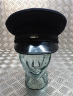 Officers Visor Cap British Made Dress Uniform Peak Cap with Silver ERII Buttons