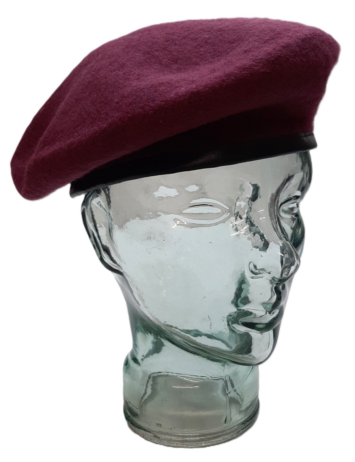 Burgundy / Maroon Wool Military Style Beret Size Medium / 7 1/4 - NEW