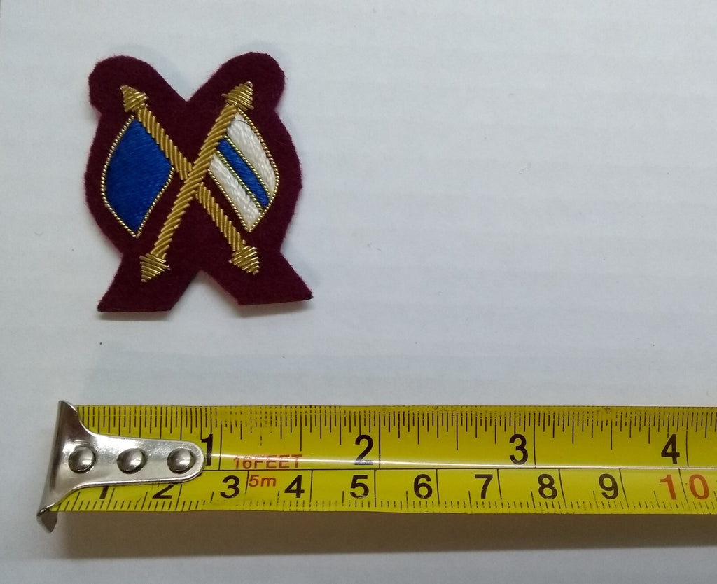 Mess Kit Badge Signaller Cherry British Army Hand Embroidered Insignia Arm Patch