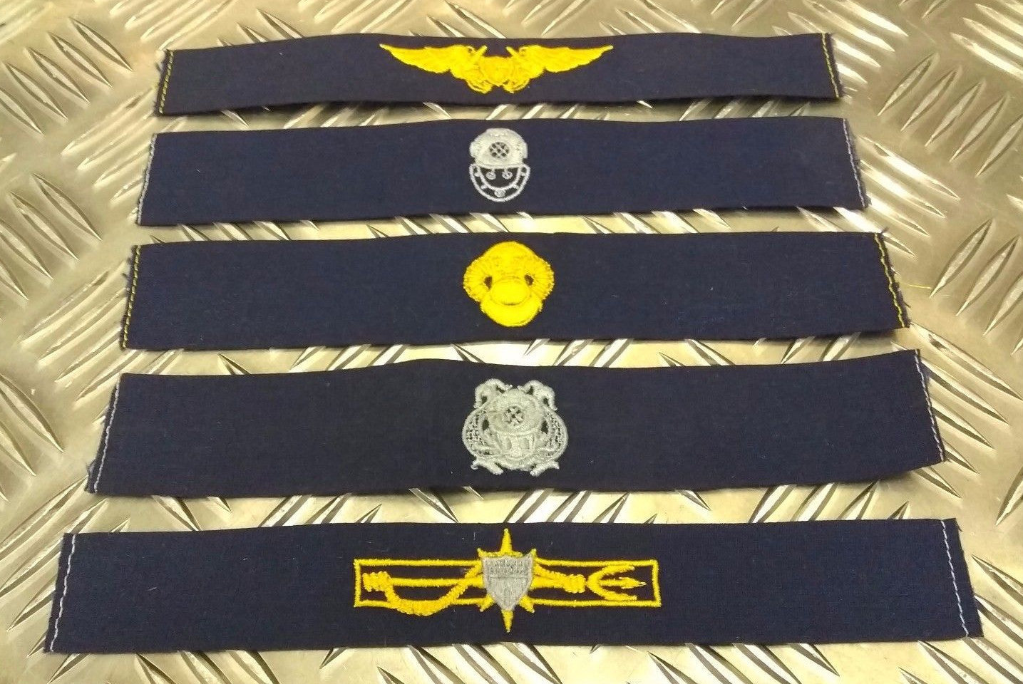 US Navy Naval Coast Breast / Chest Patches Various Strip - NEW