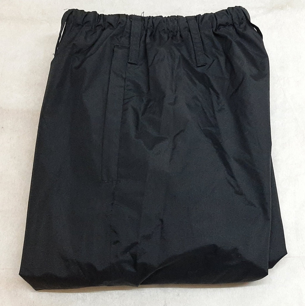 Black Waterproof Trousers Rip Stop Material Mesh Lining Elasticated Waist  34"