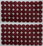100 Vintage Buttons 4 Hole Shirt / Shank Anchors Pearlesque RED Wine 10.7mm NOS