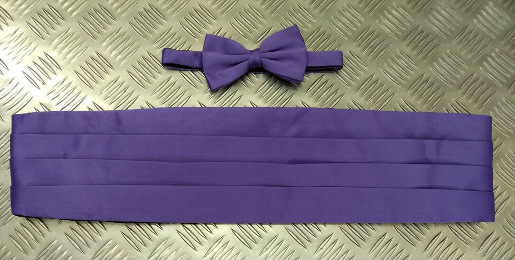 Cummerbund & Bow Tie Set Purple Large Size Spec Officers Mess Dress