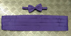 Cummerbund & Bow Tie Set Purple Large Size Spec Officers Mess Dress