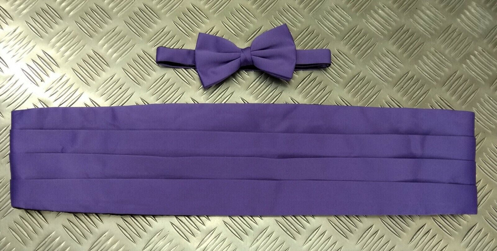Cummerbund & Bow Tie Set Purple Large Size Spec Officers Mess Dress