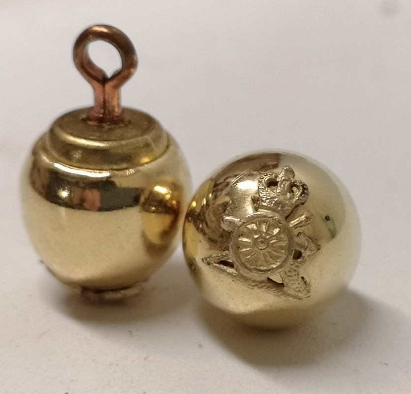 Royal Horse Artillery RHA Full Ball Mounted Ceremonial Buttons 22L