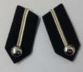 Uniform Gorgets Collar Tabs With Silver Braiding Plain Buttons Press-stud Backs