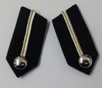 Uniform Gorgets Collar Tabs With Silver Braiding Plain Buttons Press-stud Backs
