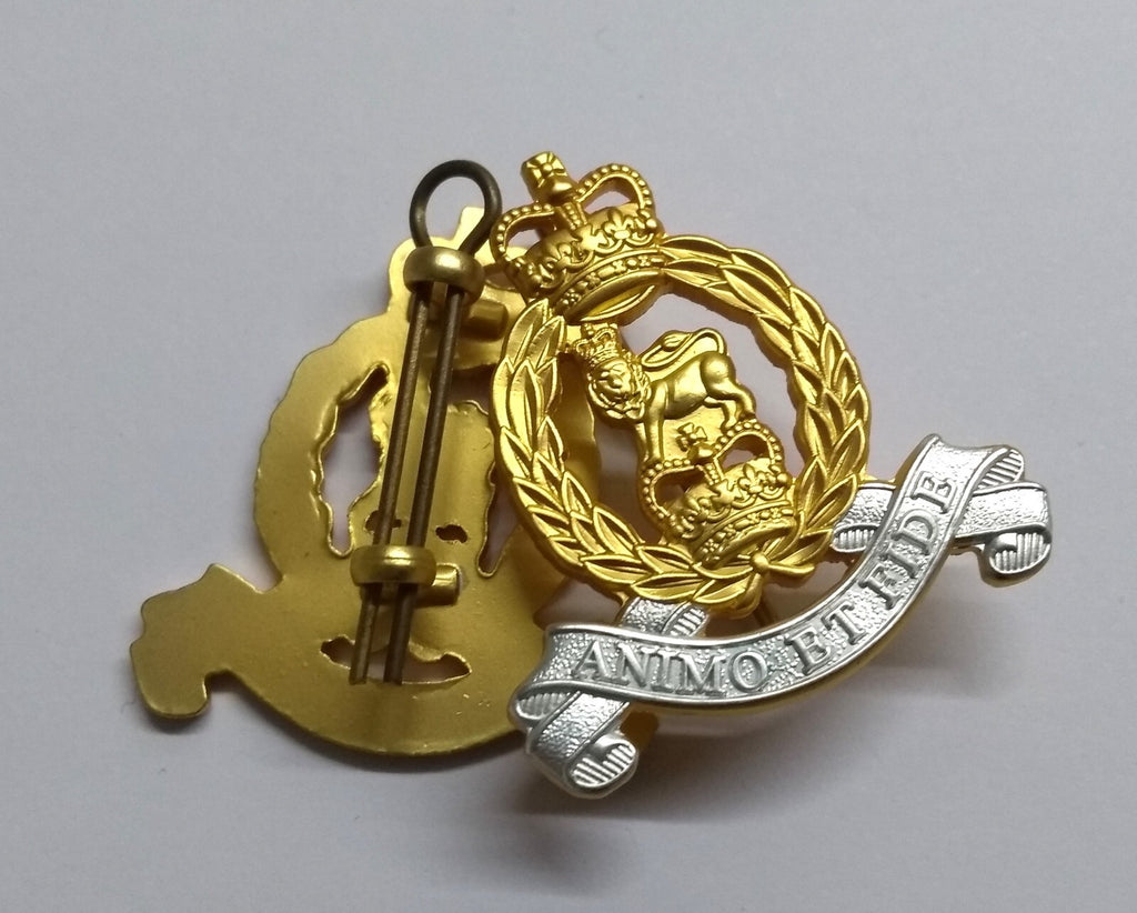 AGC Collar Dogs Army Offc. "Animo et fide" Metal Badges Split Pin