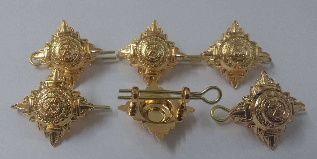 Commonwealth Type Officers 25.5mm Rank Pips Bath Stars NEW