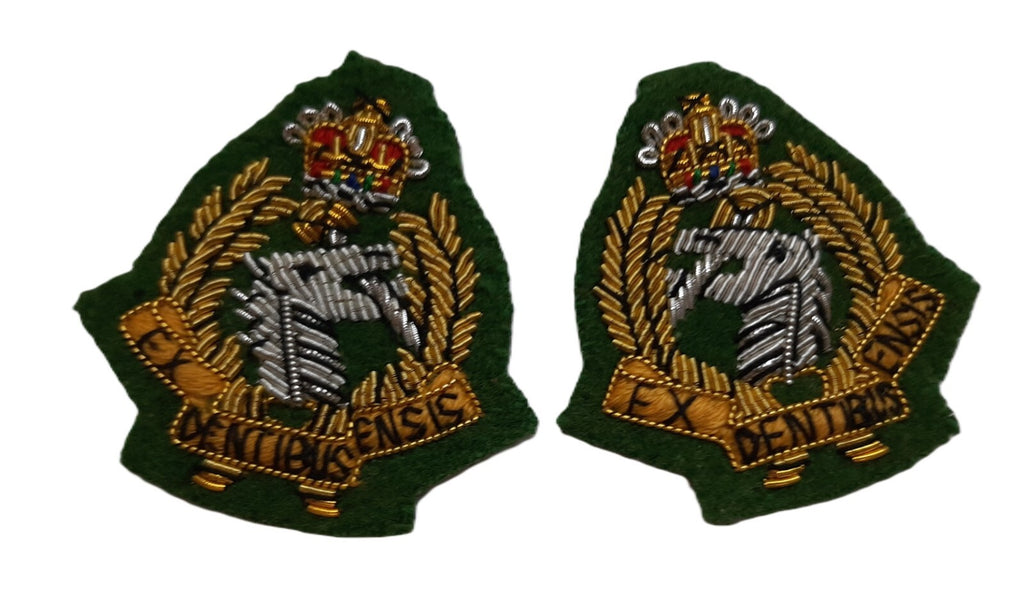 RADC Collar Badges British Army Dress Hand Embroidered Royal Dental Corps 1 Pair