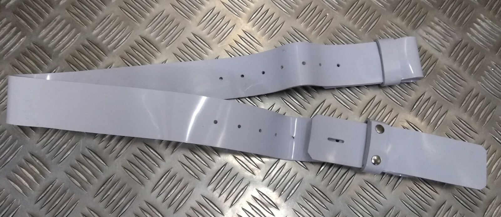 White PVC Patent Ceremonial/Parade Belt