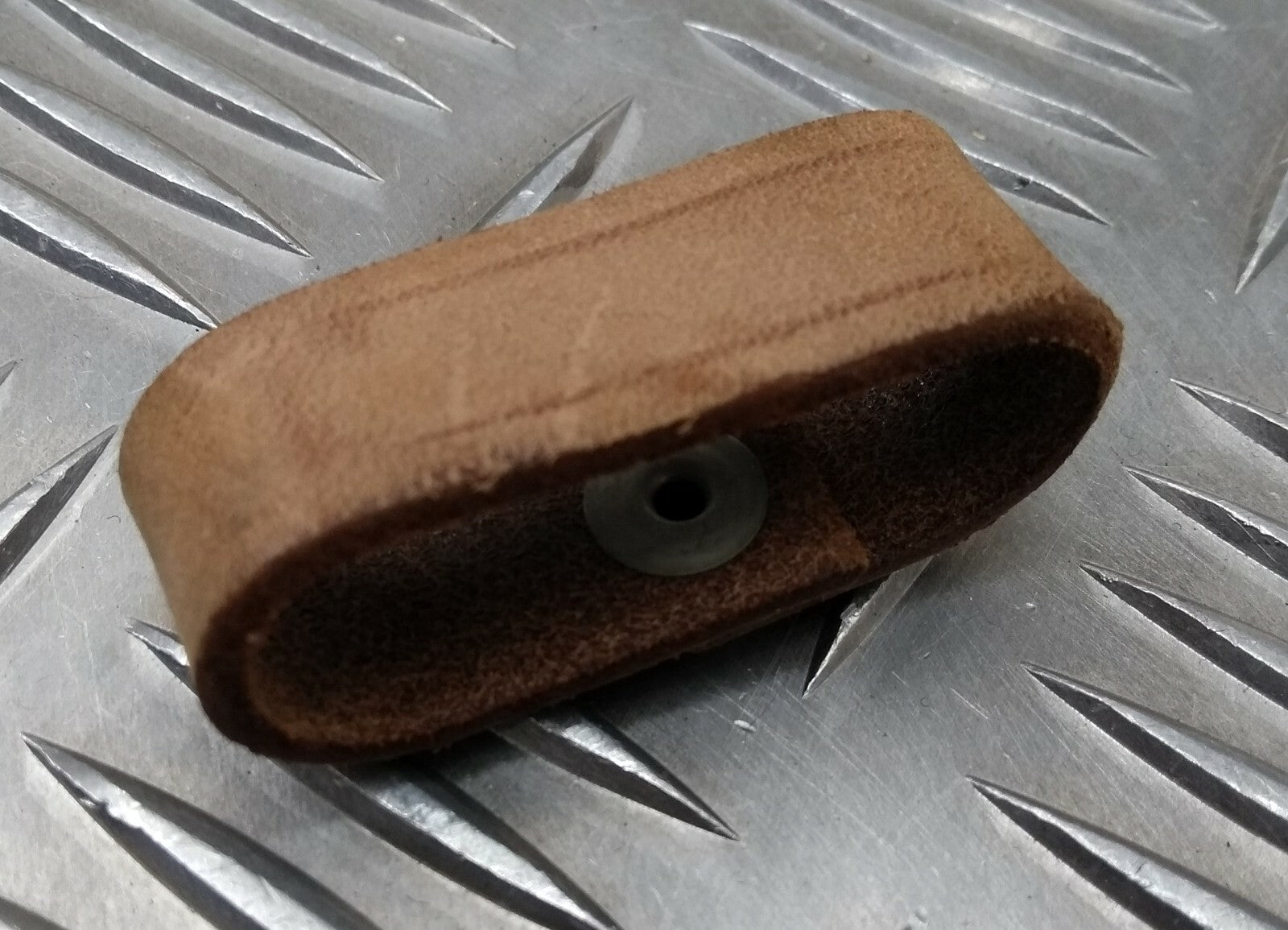 Genuine Vintage Tan Brown Leather Belt Slide / Stay Max 4.5cm Belt