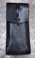 Genuine Vintage Army Leather Pouch with belt loops and metal loop - with Defect