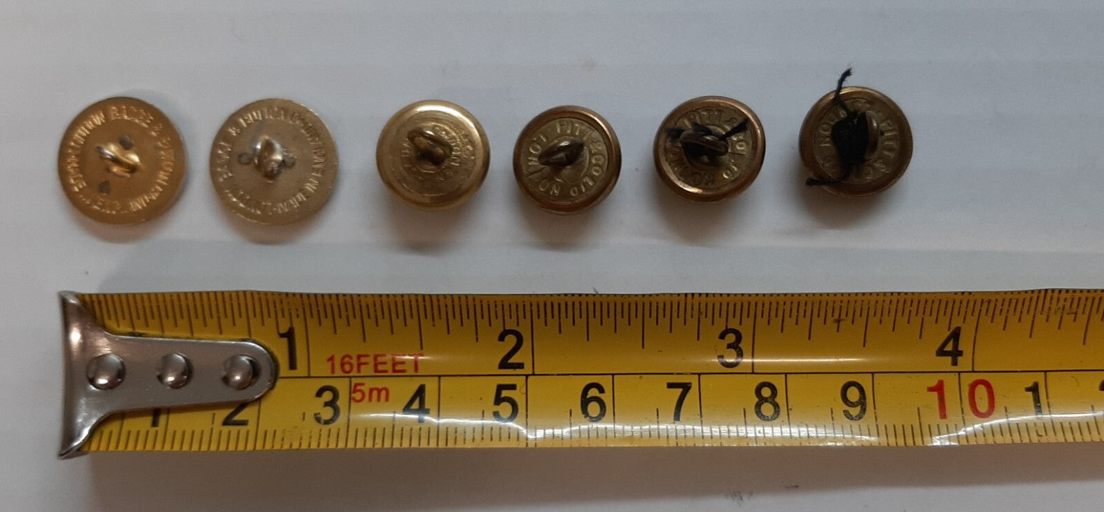 RAOC Army Buttons British Royal Ordnance Corps Assorted Small Size x 6