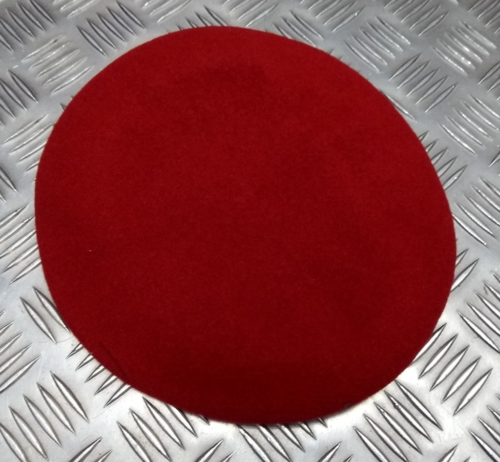 Wool Beret Red MAK Headwear England Lined Wool Uniform Cap New Old Stock 7