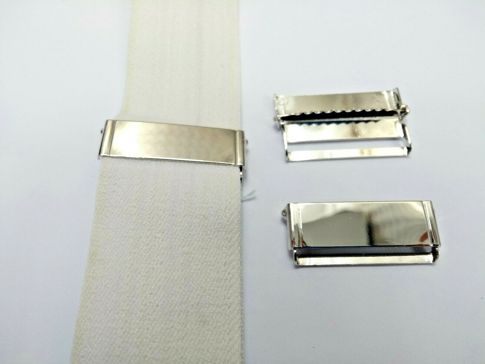 Metal Brace Clip Adjuster Plain Silver Colour 1½''(38mm) Inside Strap Hole NEW