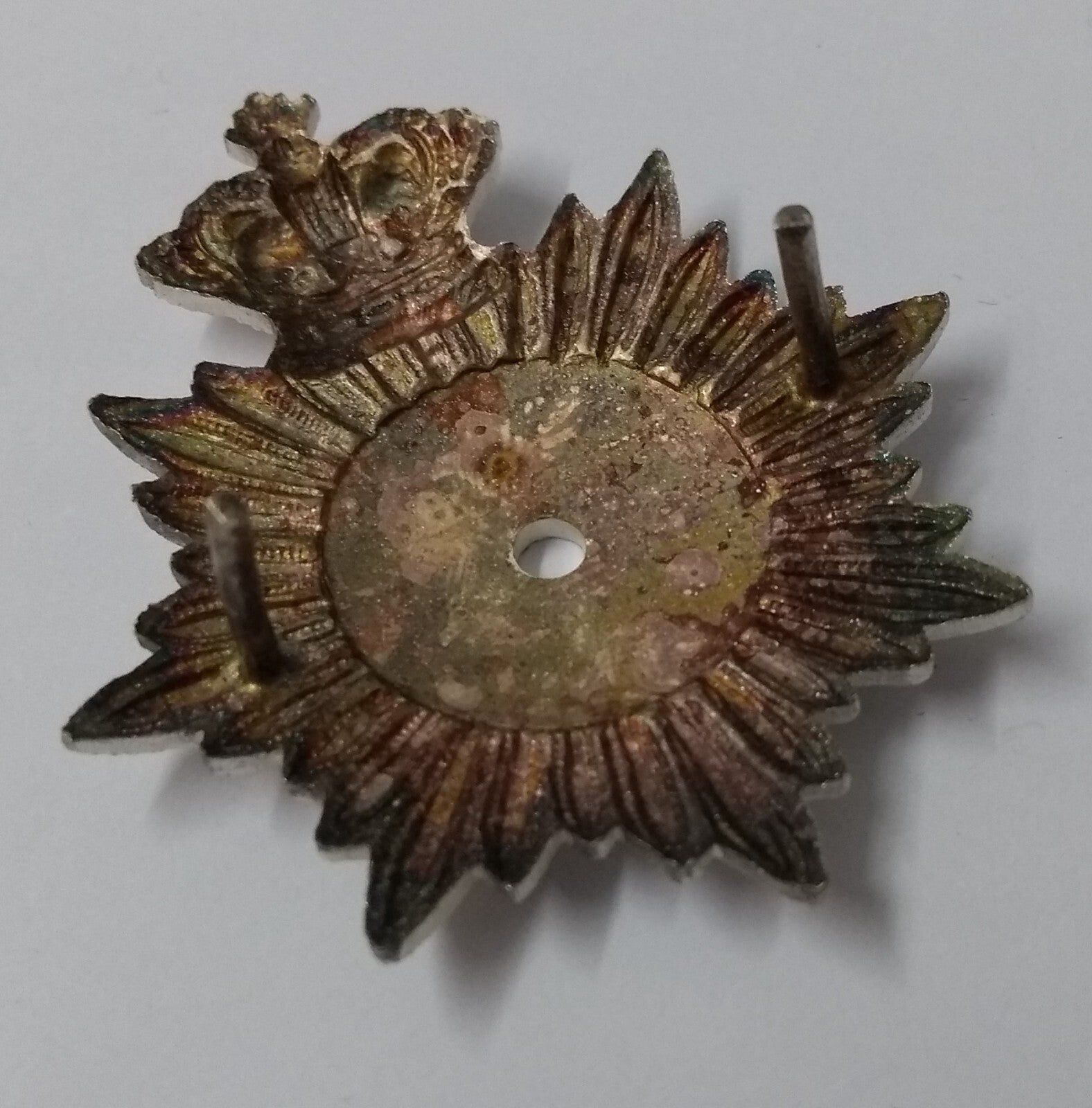 Vintage Royal Crown Hat Badge No Center Insignia British Pattern