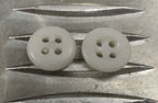 Genuine Vintage Issue 4 Hole Plastic Buttons Naval White X4 11mm