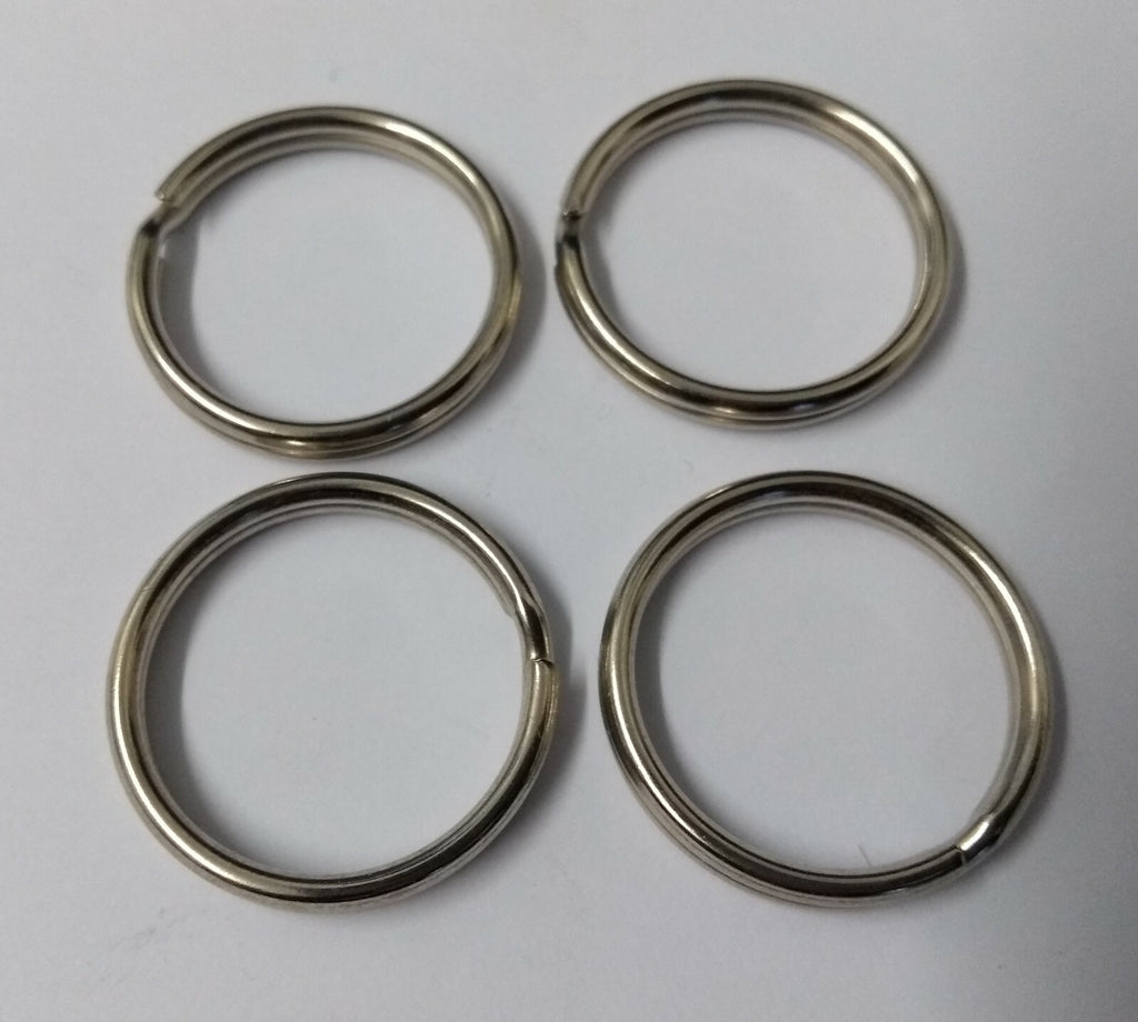Genuine British H Cav Issue Nickel Plated 24.7mm Split Rings X4 STD49