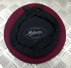 Hobson of London Style Maroon Lined Wool Beret