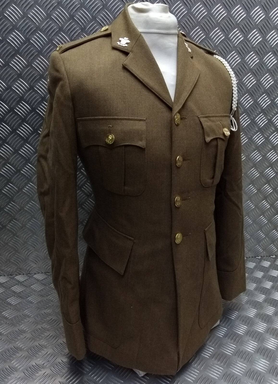 No2 KRH Jacket Fully Buttoned With Insignia & Badges British Army Issue 92cm