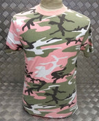 100% Cotton Military Spec T-Shirts Various Bright Summer Camo's - NEW