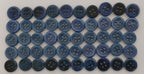 100 Vintage Buttons 4 Hole Shirt / Shank Anchors Pearlesque Blue 11.3mm NOS